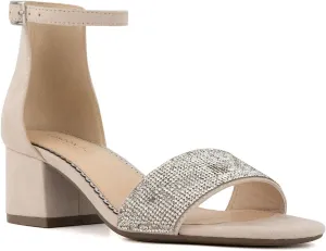 LONDON FOG Women's Nikki Low Two Piece Block Heel Dress Shoe Ladies Ankle Strap Pump Sandal