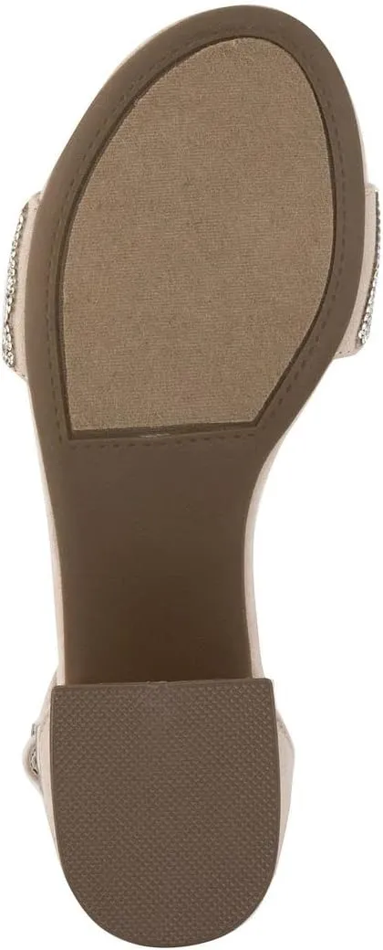 LONDON FOG Women's Nikki Low Two Piece Block Heel Dress Shoe Ladies Ankle Strap Pump Sandal