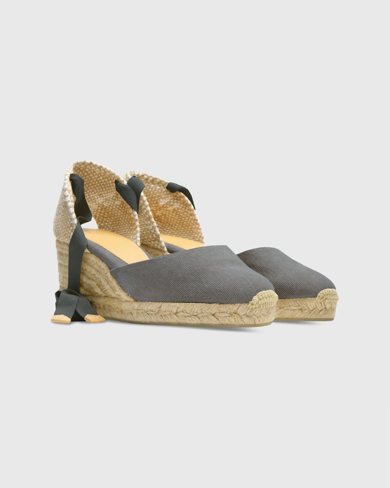 Low Carina Espadrille in Charcoal Canvas