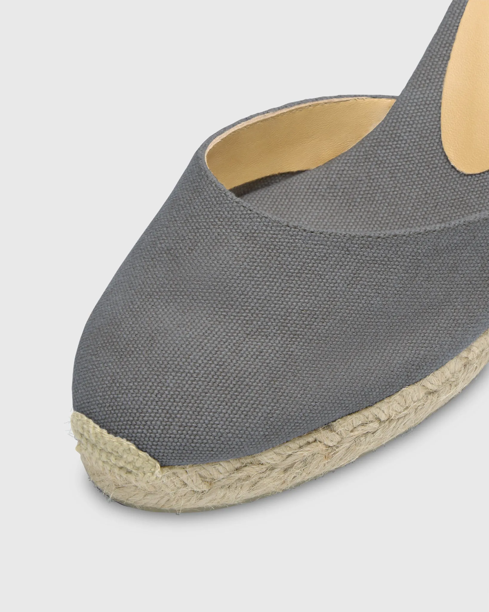 Low Carina Espadrille in Charcoal Canvas