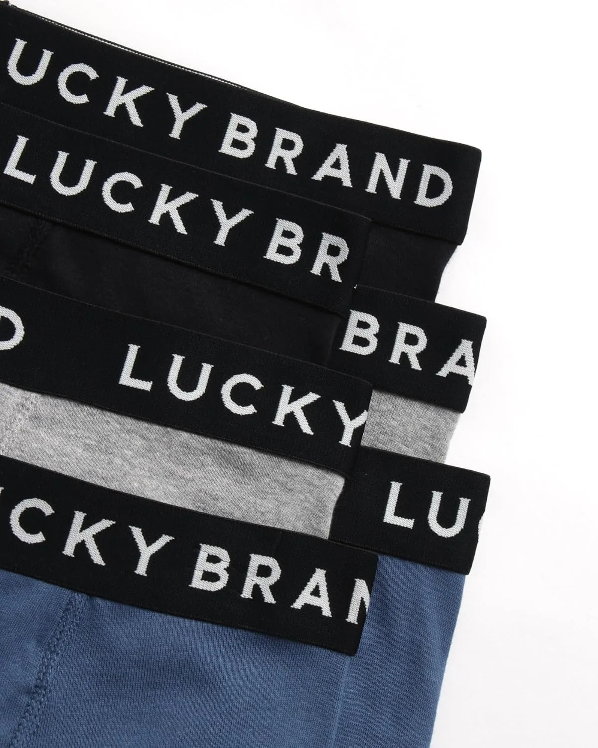 Lucky Brand Men's Boxer Briefs - 6 Pack Breathable Cotton Comfort Boxers with Functional Fly for Men (Sizes: S-XXL)