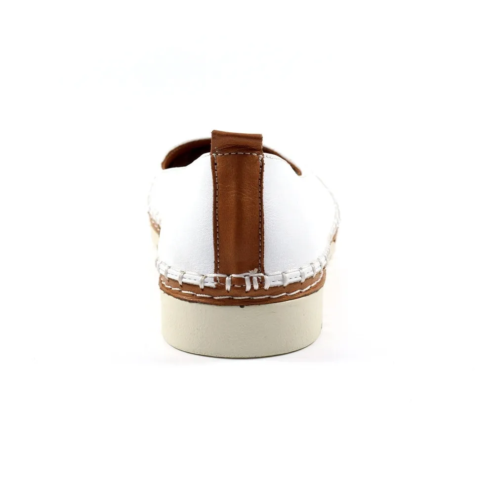 Lunar Dove Women's Slip On Leather Pump White
