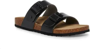 Madden Girl Women's Brando Slide Sandal, Black Paris, 7.5