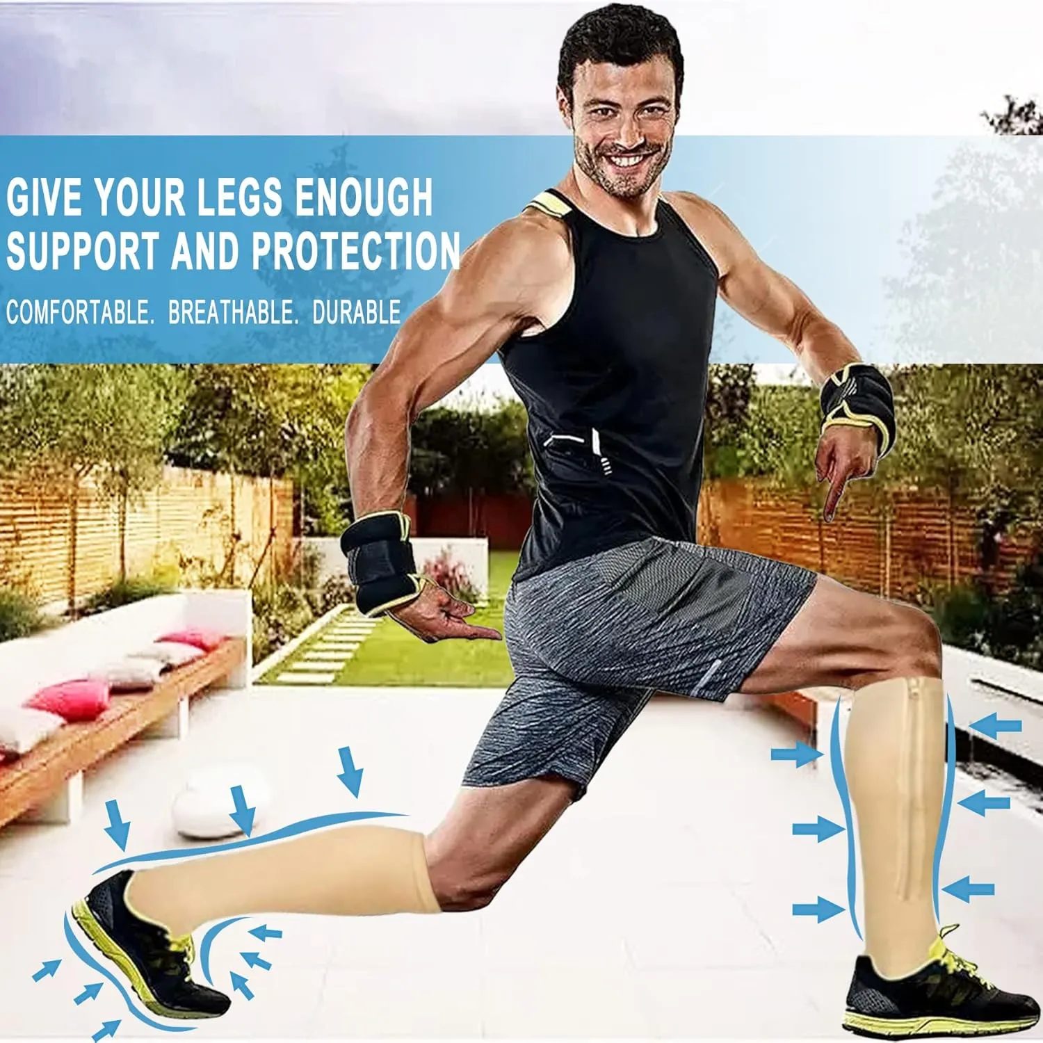 Medical Zipper Compression Socks 15-20mmHg for Women&Men, Knee High Compression Stockings