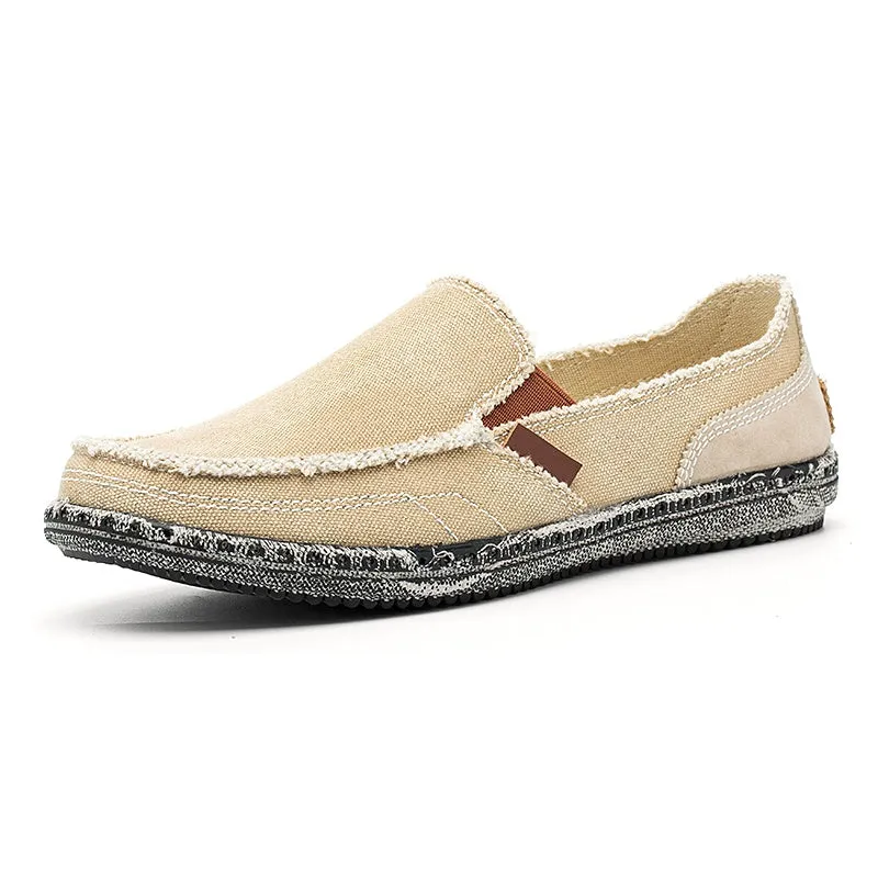 Men's breathable Washed Canvas Slip-ons Mens Espadrille Casual Flats Loafers