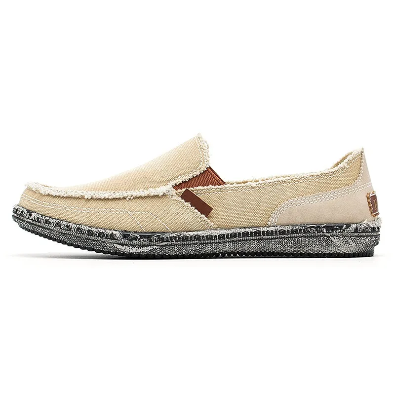 Men's breathable Washed Canvas Slip-ons Mens Espadrille Casual Flats Loafers