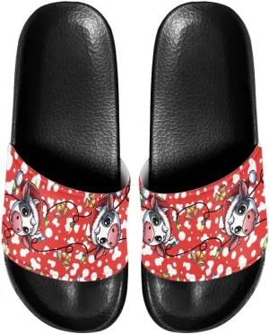 Mens Slide Sandal Slippers Adult Comfort House Slippers Flat Slides Shower Sandals for Home Outdoor Walking