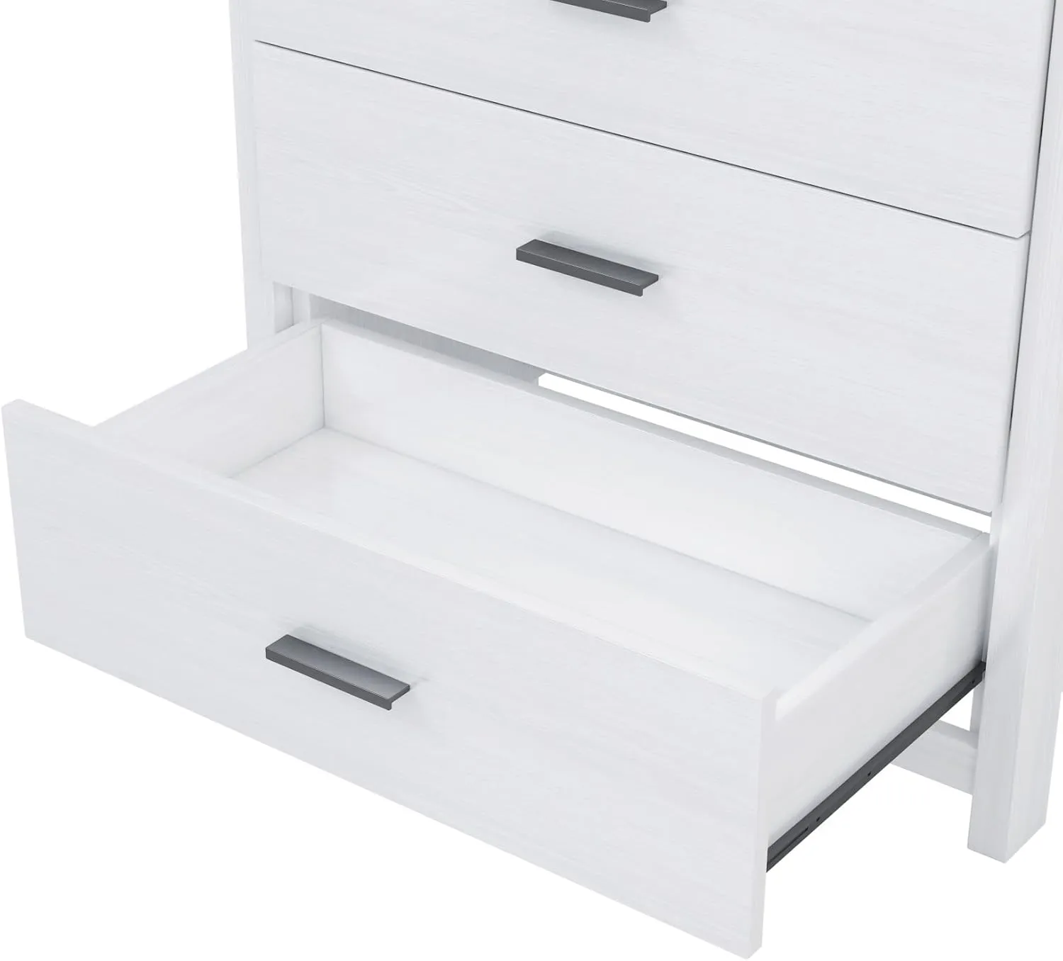 Merax 5 Drawer Tall Wooden Dresser for Bedroom, Retro Chests Office Storage Cabinet Furniture, White