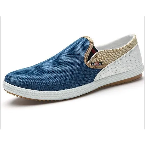 Merkmak British Style Men Flats Shoes Fashion Woven Patchwork Comforatble Loafer Man Footwear Leisure Light Soft Shoes Wholesale
