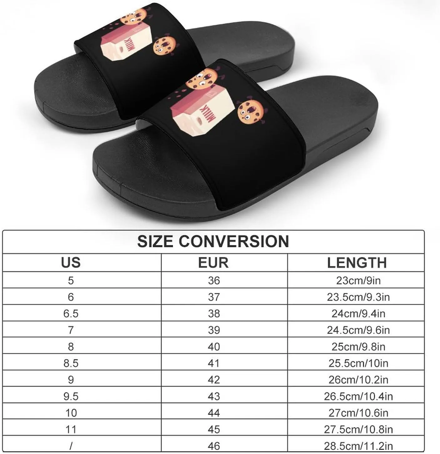 Milk And Biscuits Unisex Non-Slip Home Slippers Open-toe Outdoor Indoor Slide Shoes Shower Sandals