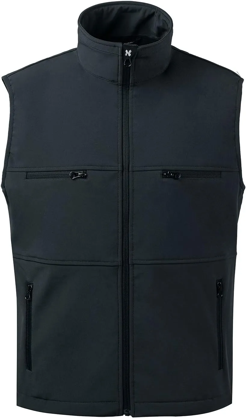 MOHEEN Men's Fleece Vest Outdoor Full Zip Softshell Sleeveless Jacket with Pockets