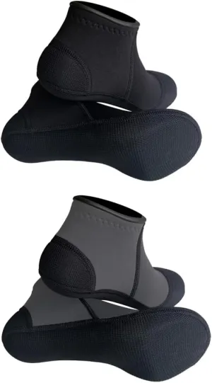 MYLEDI 2 pairs Unisex Shorty Neoprene 3mm Wetsuit Socks for Snorkeling Swim Fins Scuba Diving Kayaking Surfing Beach Sports