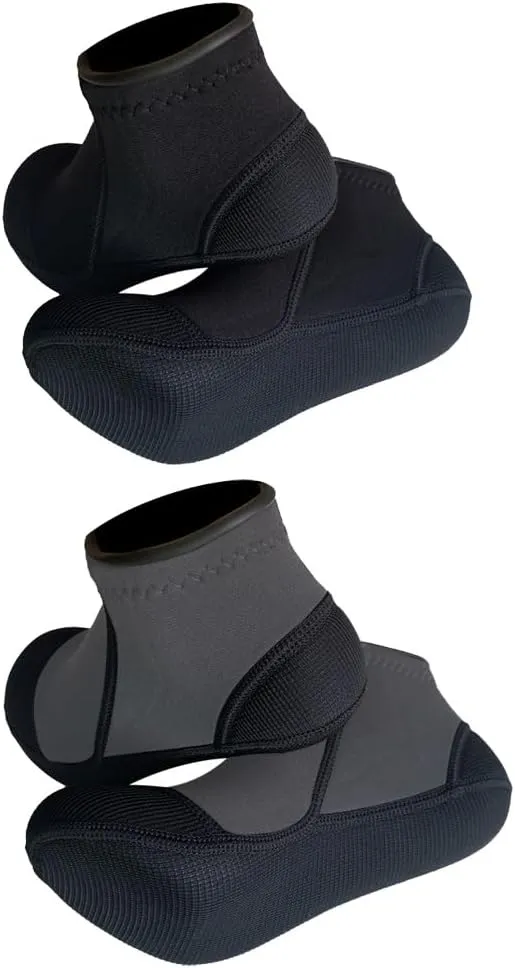 MYLEDI 2 pairs Unisex Shorty Neoprene 3mm Wetsuit Socks for Snorkeling Swim Fins Scuba Diving Kayaking Surfing Beach Sports