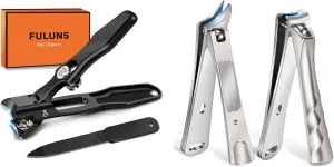 Nail Clippers for Men Thick Nails,Sturdy Sharp Heavy Duty Toe Nail Clippers for Seniors with Safety Lock Slanted Curved Ingrown Toenail Clippers for Seniors