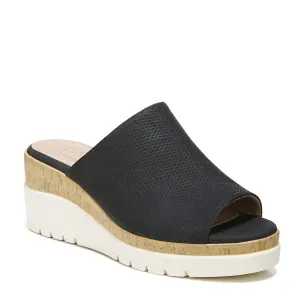 Naturalizer SOUL Women's Goodtimes Mule Slip On Wedge Sandal Black 10W