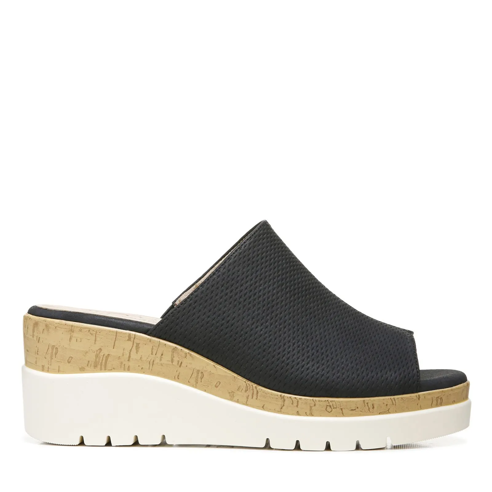 Naturalizer SOUL Women's Goodtimes Mule Slip On Wedge Sandal Black 10W