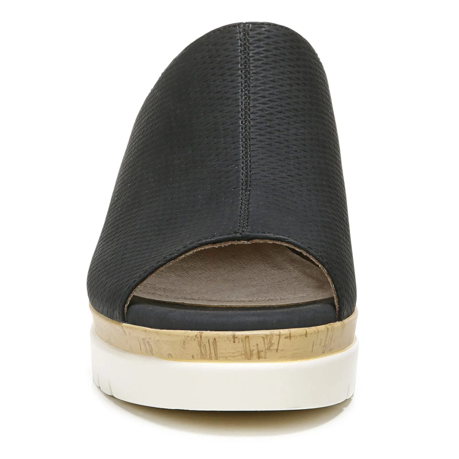 Naturalizer SOUL Women's Goodtimes Mule Slip On Wedge Sandal Black 10W