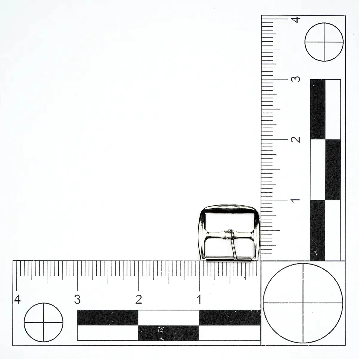 Nickel Sandal Center Bar Roller Buckle 3/4 Inch
