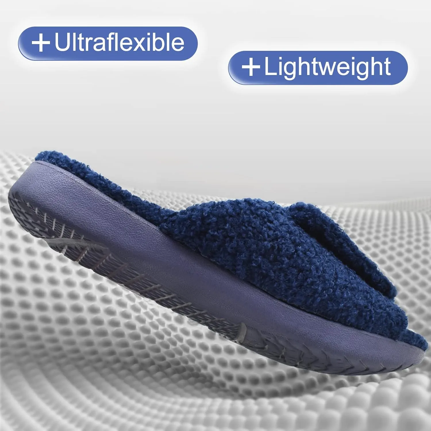 ONCAI Mens House Slippers with Arch Support，Fur Slides with Orthopedic for Plantar Fasciitis Wide Footbed and Adjustable Straps Size 7.5-15