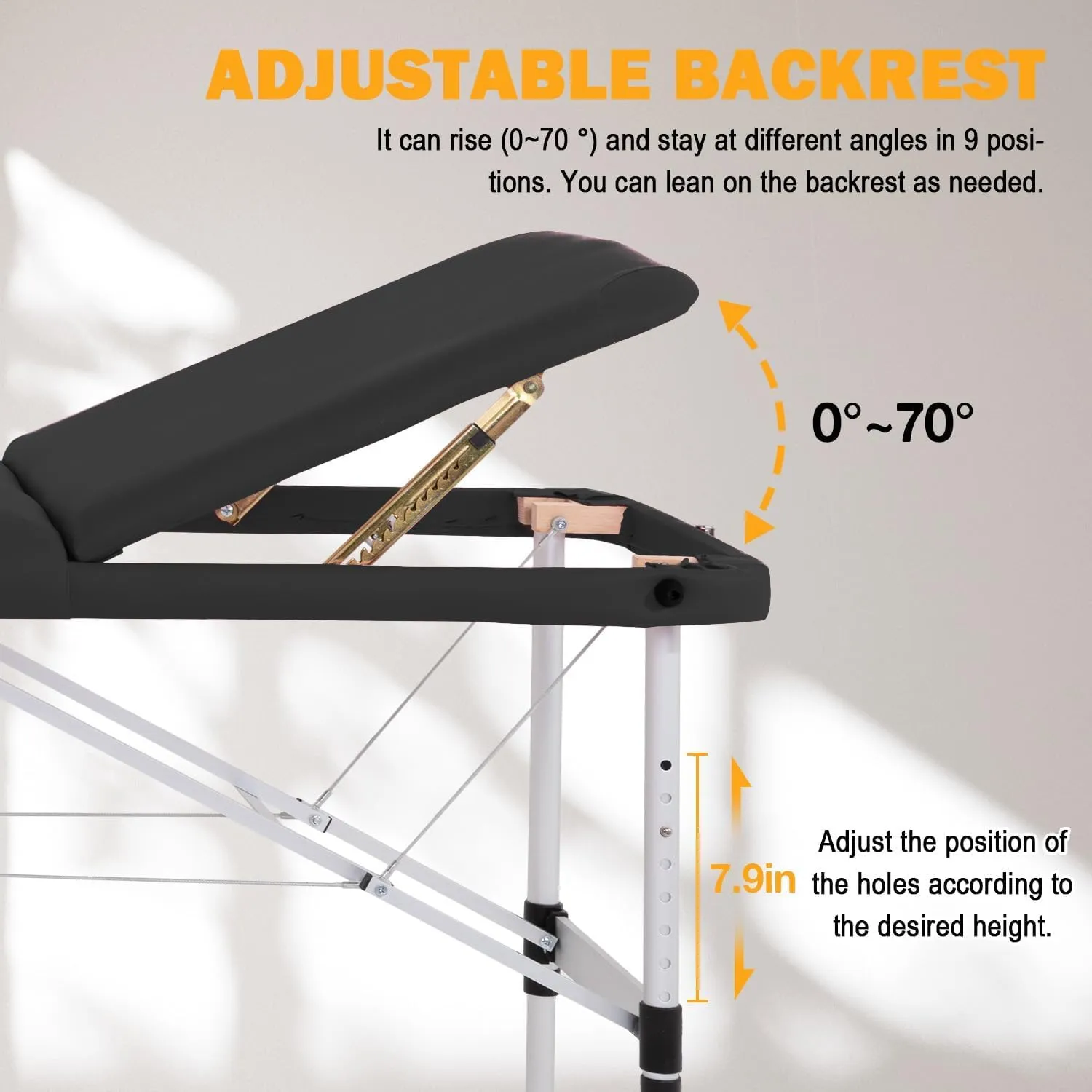PayLessHere Aluminium Massage Bed Portable Massage Table 24 inche Wide Lash Bed 3 Folding Heigh Adjustable Spa Table with Non-Woven Bag for Spa Footmassage Facial CareSpa Tattoo