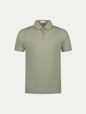 Pistache Linen Polo Shirt