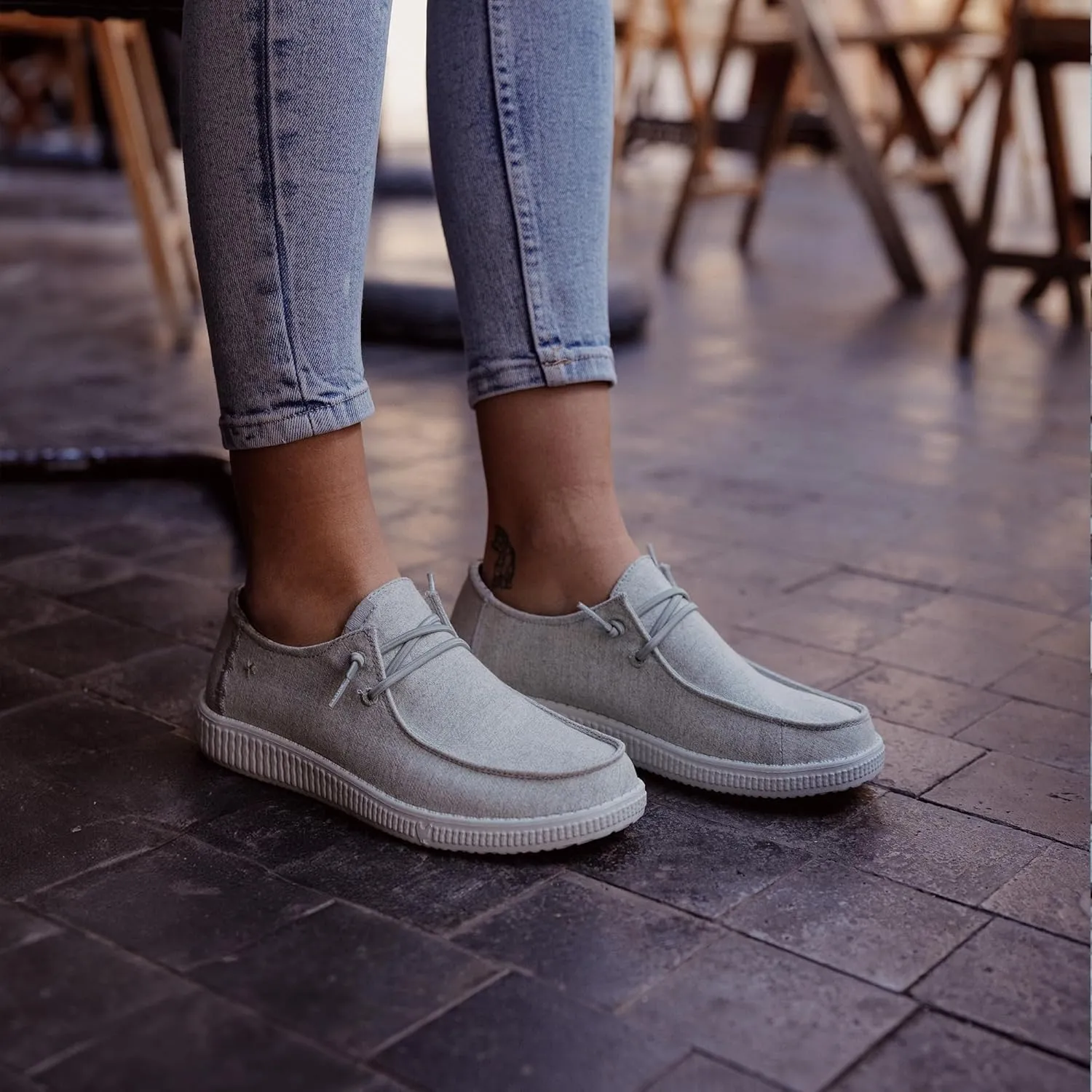 PITAS Fira Women's Slip-On Shoes | Lightweight Comfortable Casual Shoes | Stylish Daily Wear Loafers for Women | Blue