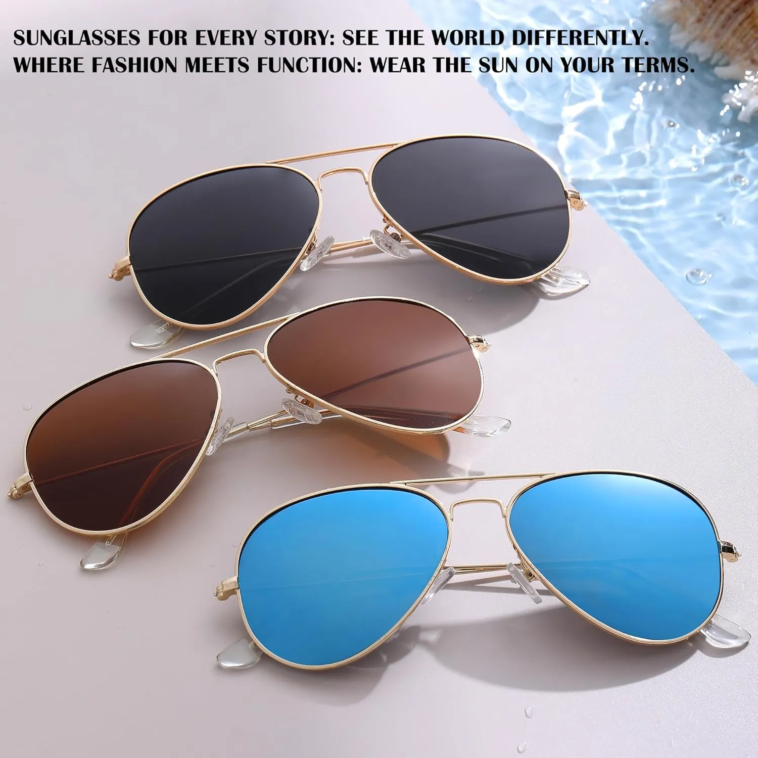 Pro Acme Classic Polarized Aviator Sunglasses for Women Men 3025