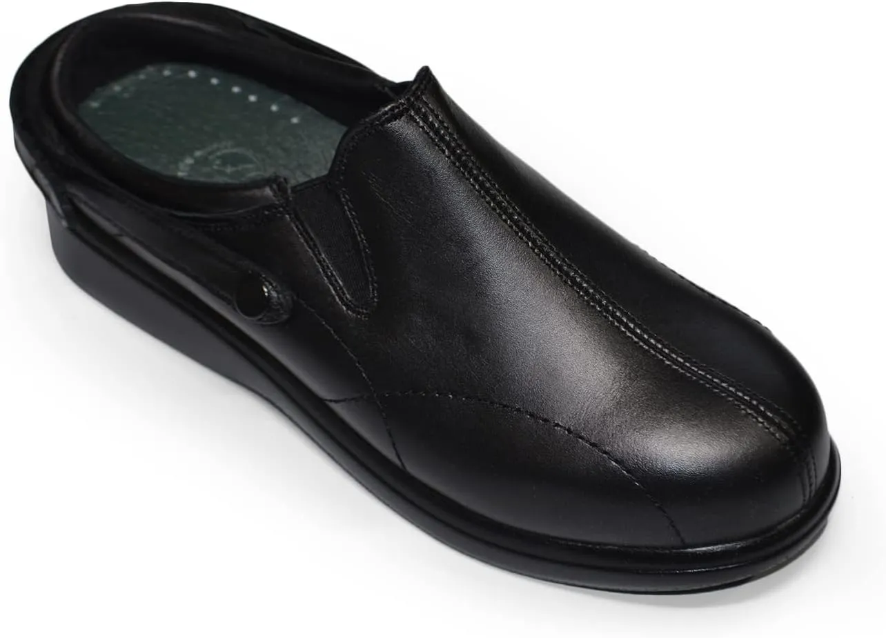 Pure Stride Nantucket Diabetic and Therapeutic Slip-On Walking Shoes for Women - Soft Full Grain Calf Skin Leather, Lightweight and Skid Resistant