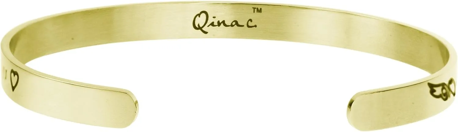 Qina C. Friends Forever Today Tomorrow Always Adjustable Cuff Bracelet Wristband Bangle