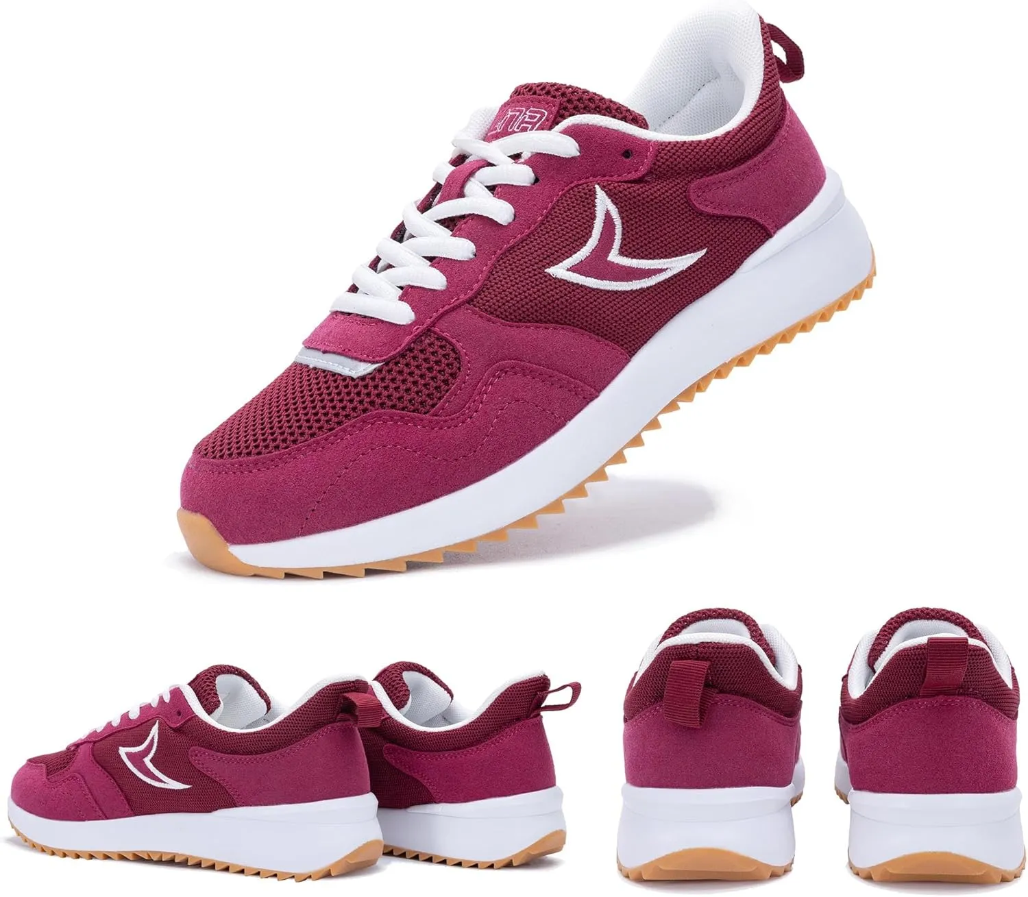 Quseek Womens Fashion Sneakers Tennis Walking Shoes Comfortable Lightweight Slip On Classic Retro Casual Non Slip Shoes for Woman Size 6-11
