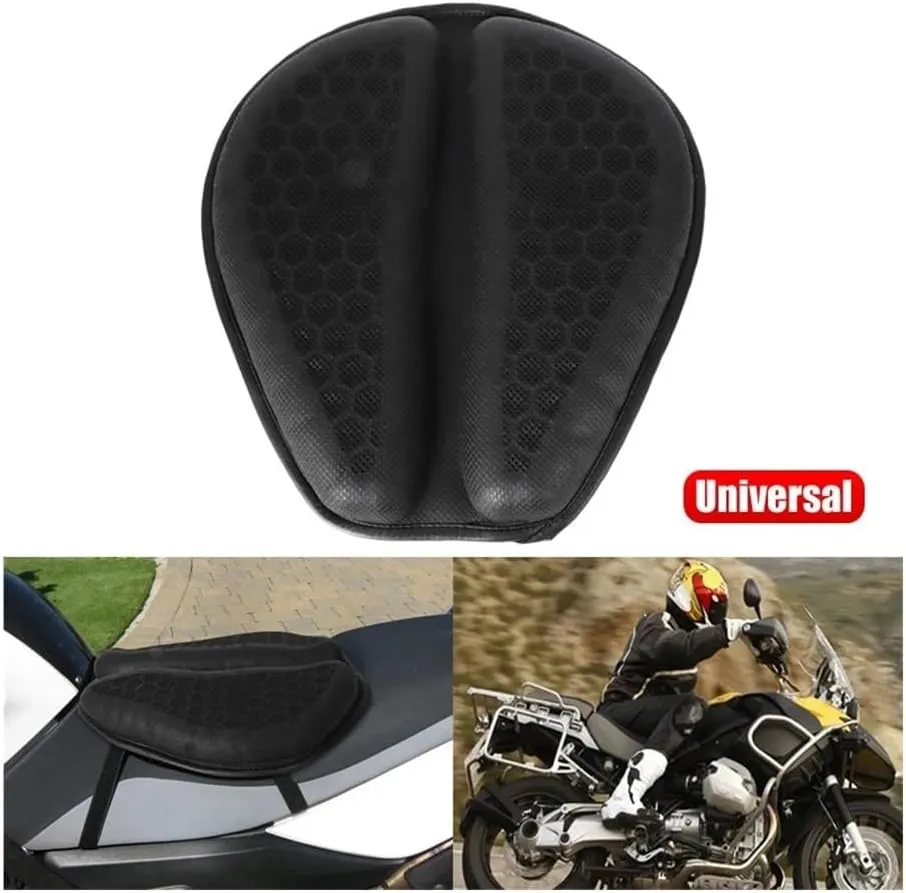 Rear Seat Cushion Motorcycle Seat Cushion Air Mesh Fabric Comfort Honeycomb Autobike Decompression Cover Shock Absorbing Pressure Relief Air Pad
