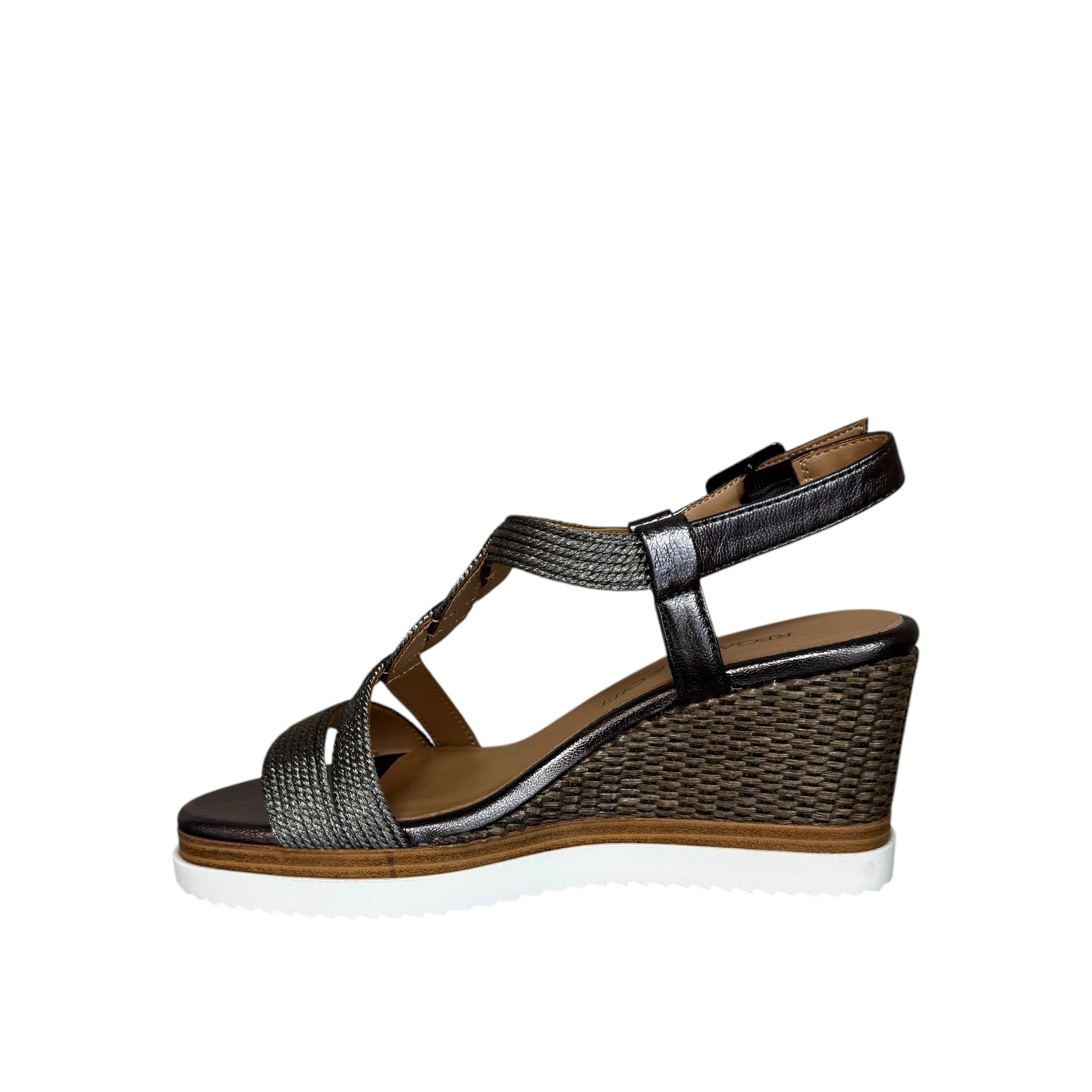 Regarde Le Ciel Madison-02 Pewter Wedge Sandal