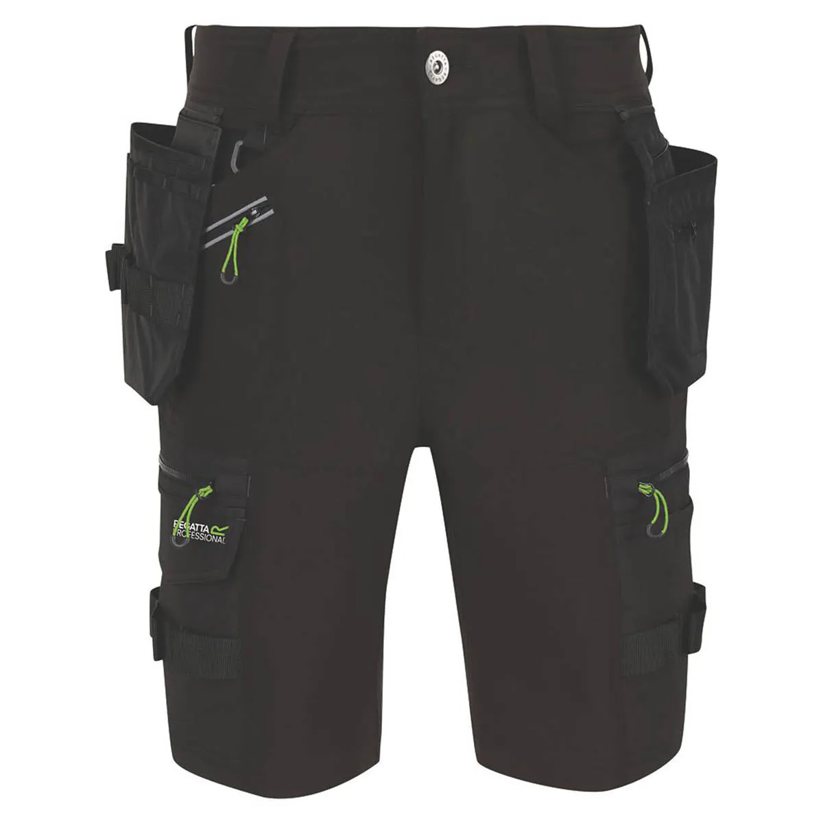 Regatta Work Shorts Mens Black Breathable Stretch Multi Pockets Cargo 32"W
