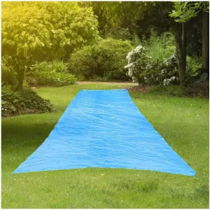 RESILIA - Super Slip Lawn Water Slide XXL, 30 Feet Long x 8 Feet Wide, for Adults and Teens, Powder Blue with Hold Steady Stakes, Made in The USA