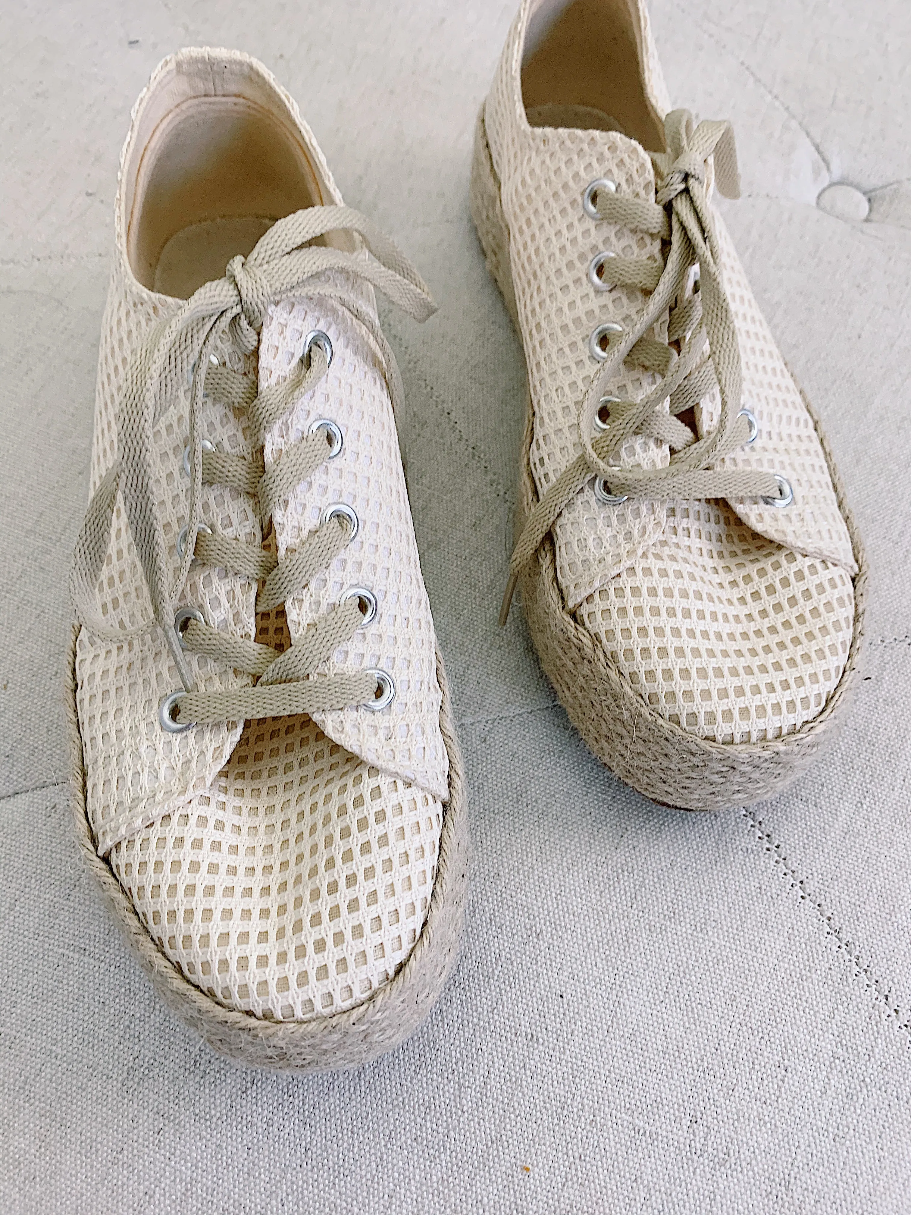 Restricted Lace up Espadrille Sneakers 7.5