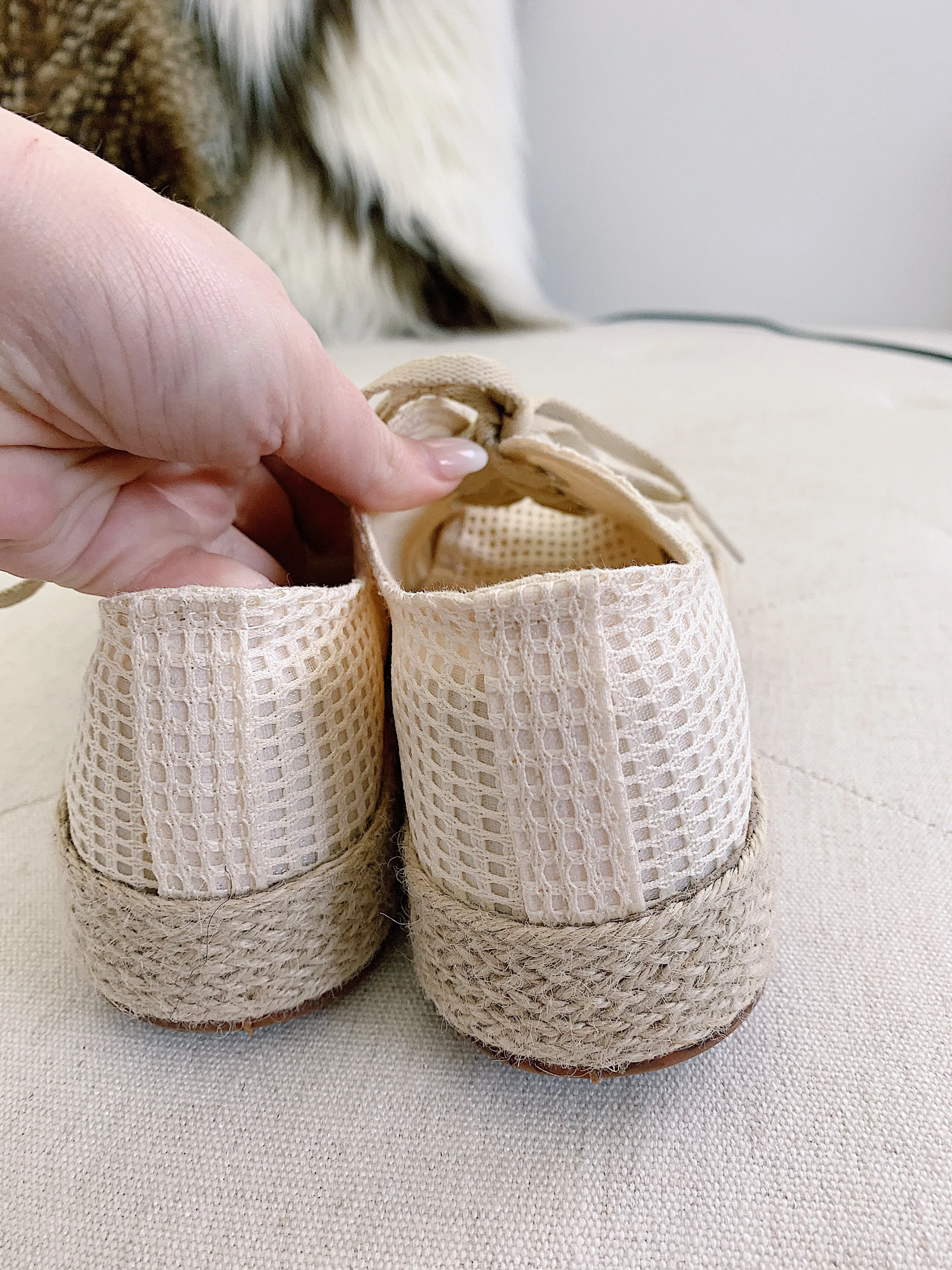 Restricted Lace up Espadrille Sneakers 7.5