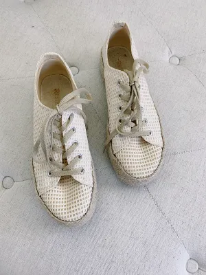 Restricted Lace up Espadrille Sneakers 7.5