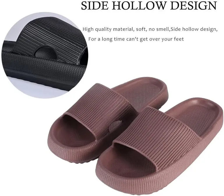 rosyclo Cloud Slippers for Women and Men Massage Thick Sole Non-Slip Shower Slippers Bathroom Super Soft Comfy House Cloud Slide Slippers for Indoor and Outdoor