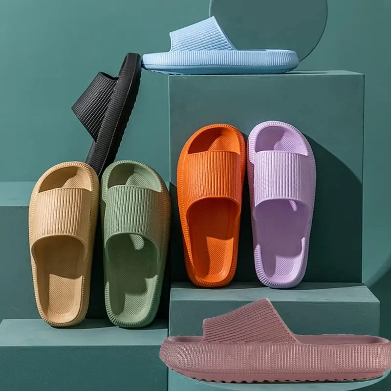 rosyclo Cloud Slippers for Women and Men Massage Thick Sole Non-Slip Shower Slippers Bathroom Super Soft Comfy House Cloud Slide Slippers for Indoor and Outdoor