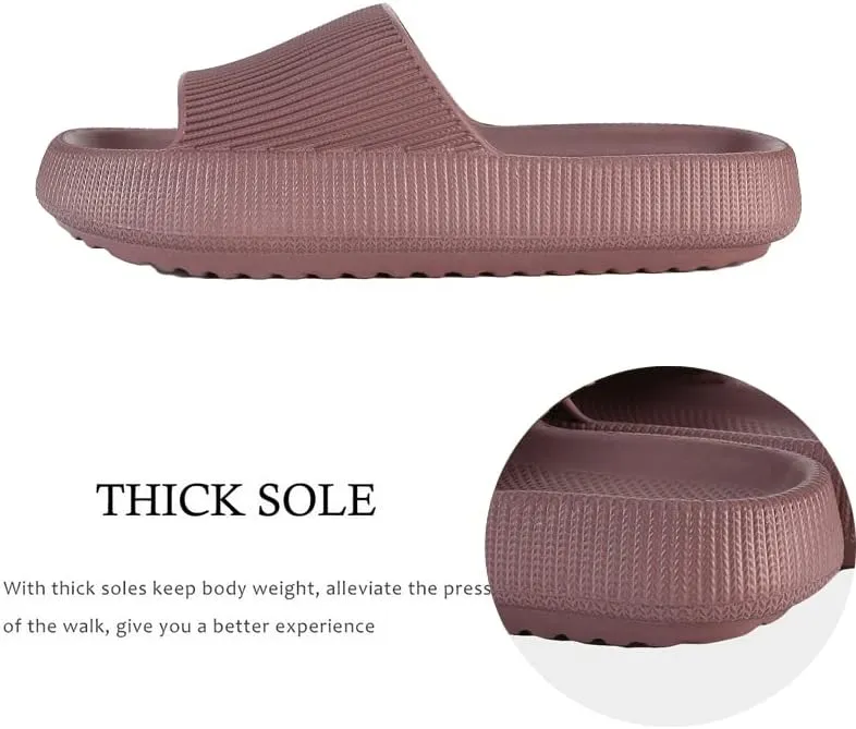 rosyclo Cloud Slippers for Women and Men Massage Thick Sole Non-Slip Shower Slippers Bathroom Super Soft Comfy House Cloud Slide Slippers for Indoor and Outdoor