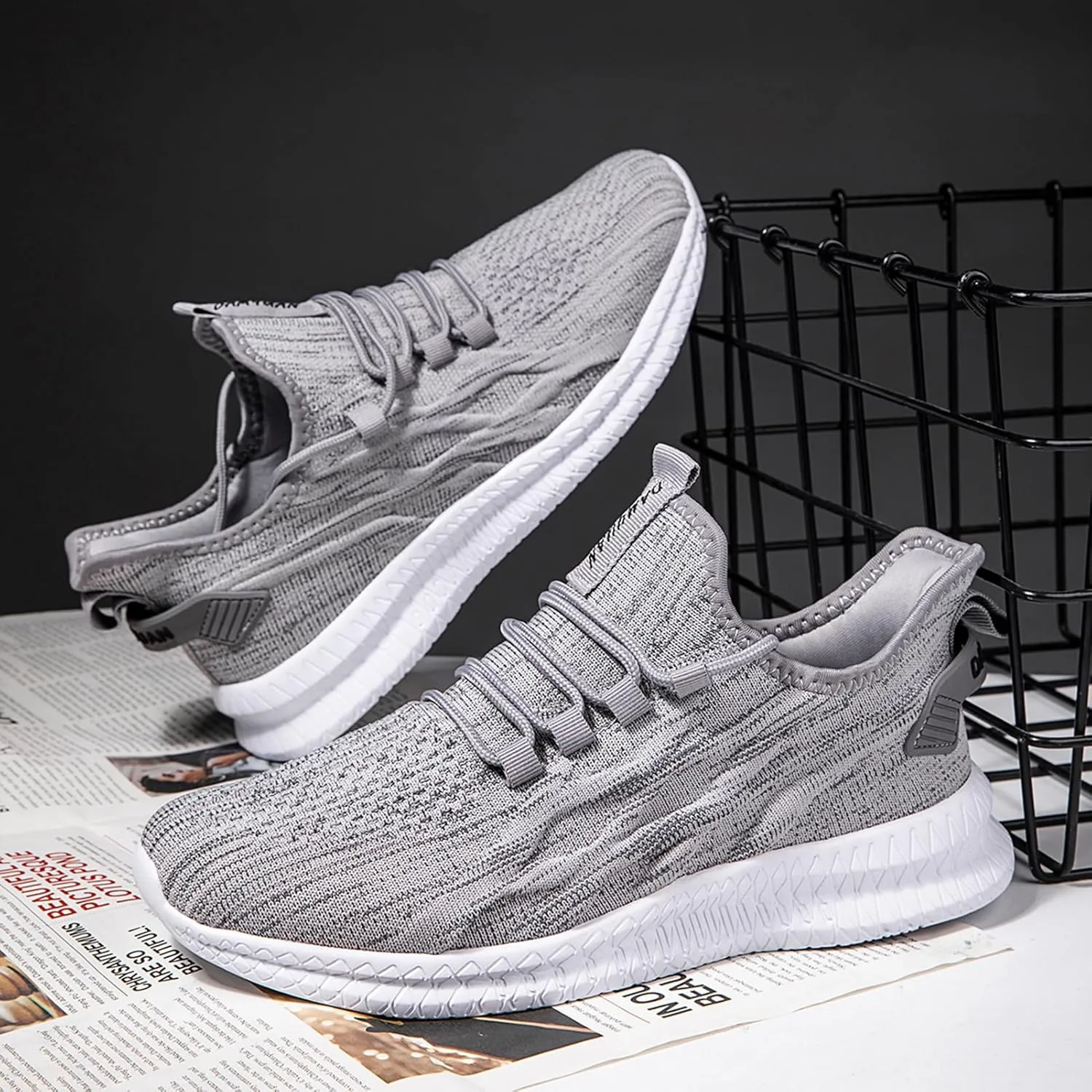 Running Shoes for Men Tennis Mens Sneakers Gym Workout Lightweight Walking Casual Athletic Slip On Shoes