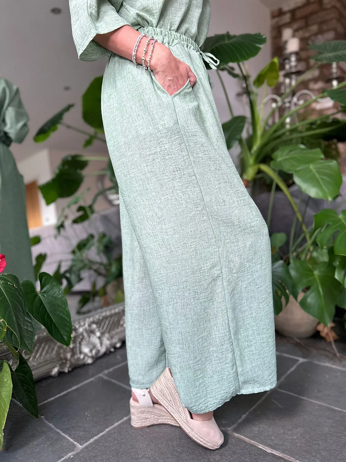 Sage Lightweight Trousers Kirsty