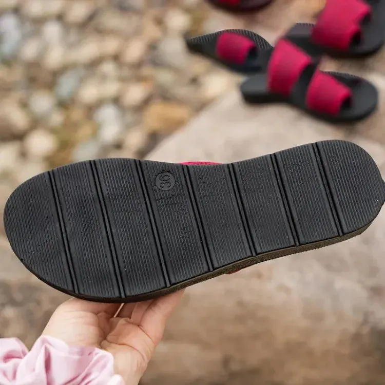 Samira | Perforated Mesh Slide Sandals