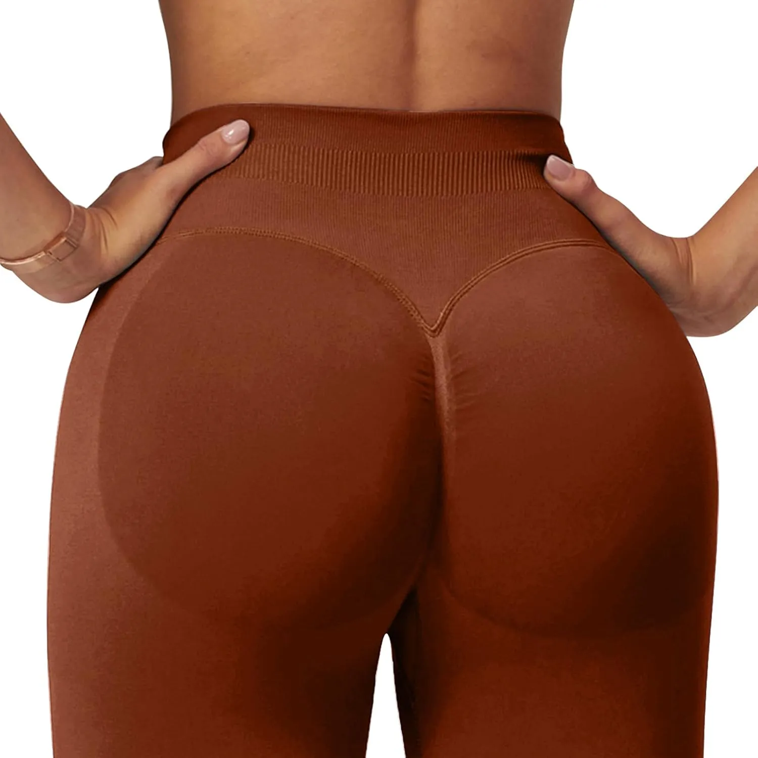 SENBAN Women's High Waisted Leggings Seamless Workout Gym Yoga Pants Tummy Control Smile Contour Activewear Tights