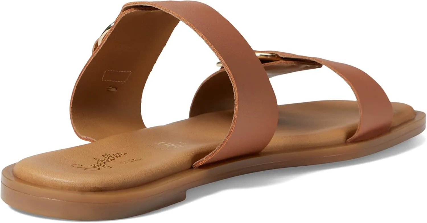 Seychelles Womens Admire Me Buckle Leather Slide Sandals