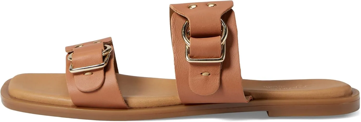 Seychelles Womens Admire Me Buckle Leather Slide Sandals