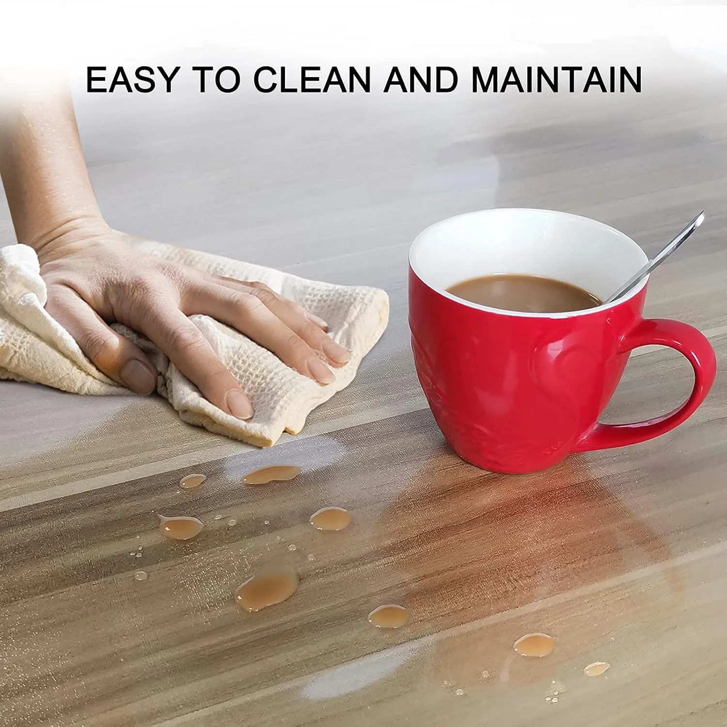 SHAREWIN Office Chair Mat for Hard Floors - 45''×53'',Heavy Duty Clear Wood/Tile Floor Protector PVC Transparent