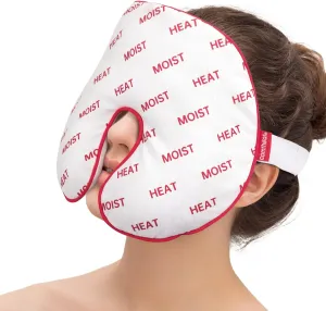 Sinus Mask, Warm Cold Compress for Sinus Relief, Weighted Microwavable Face Heating Pad Adjustable Strap Eye Pillow for Sinus Pressure & Relaxation, 100% Cotton Skin Friendly, Lavender Scent