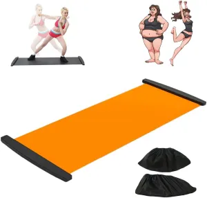 Slide Board for Workout with End Stops Anti Slip Slide Mat Training for Leg, Pot Training Fitness and Improve Balance Ability