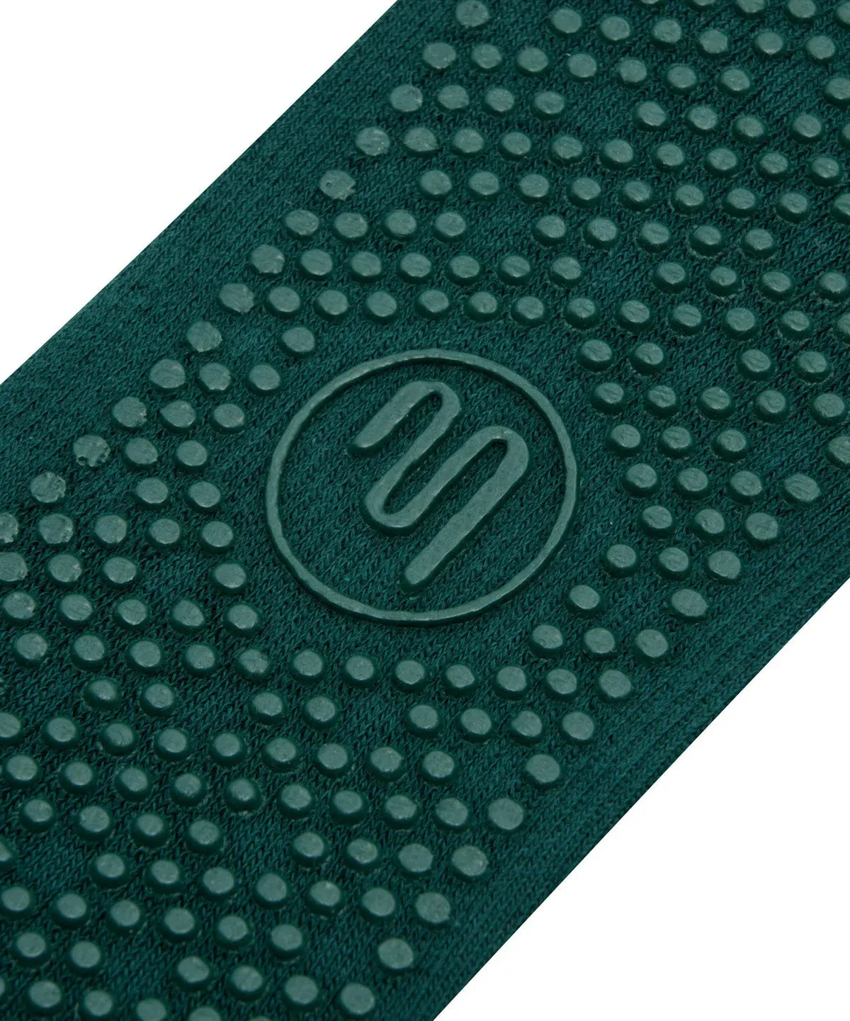 SLIDE ON NON SLIP GRIP SOCKS - FOREST GREEN